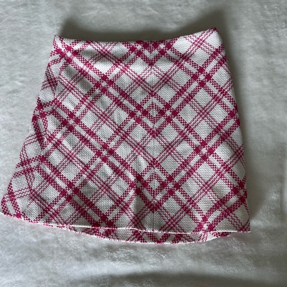 Zara Plaid Tweed High Waisted Mini Skirt - Picture 2 of 8